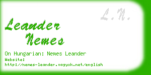 leander nemes business card